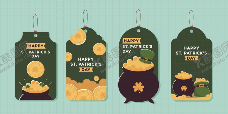 编号：57181211021818473977【酷图网】源文件下载-圣帕特里克节主题标签设计