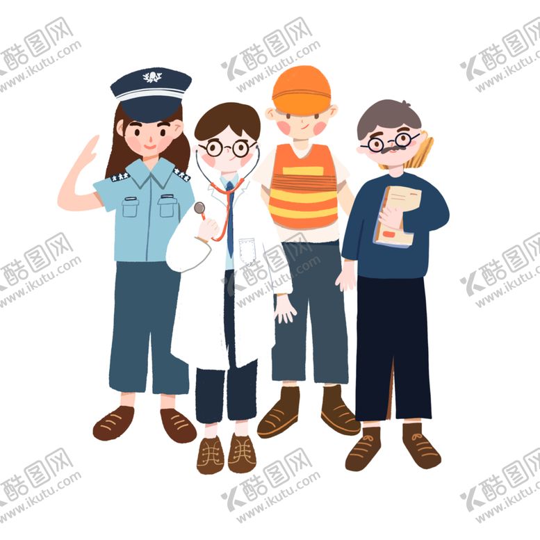编号：87780207121531114011【酷图网】源文件下载-手绘卡通劳动人民