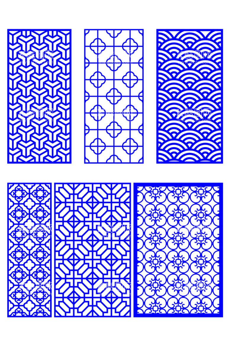 编号：31118910181358006699【酷图网】源文件下载-窗花 镂空花纹 屏风 隔断雕花
