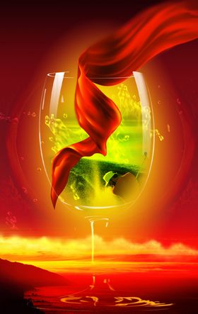 酒杯创意海报