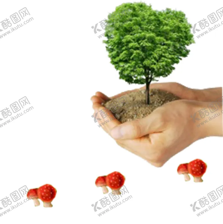 编号：43589603150312154378【酷图网】源文件下载-手捧绿树