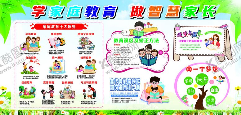 编号：55239206291712311615【酷图网】源文件下载-校园家庭教育宣传展板