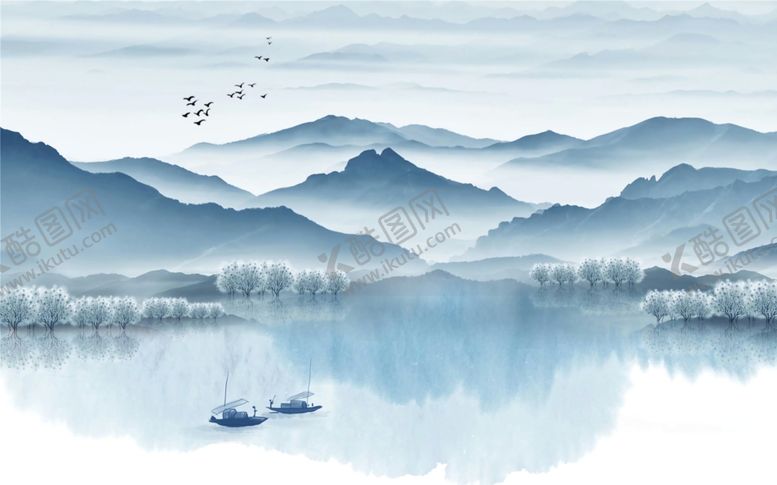 编号：90882404181147415597【酷图网】源文件下载-水墨山背景
