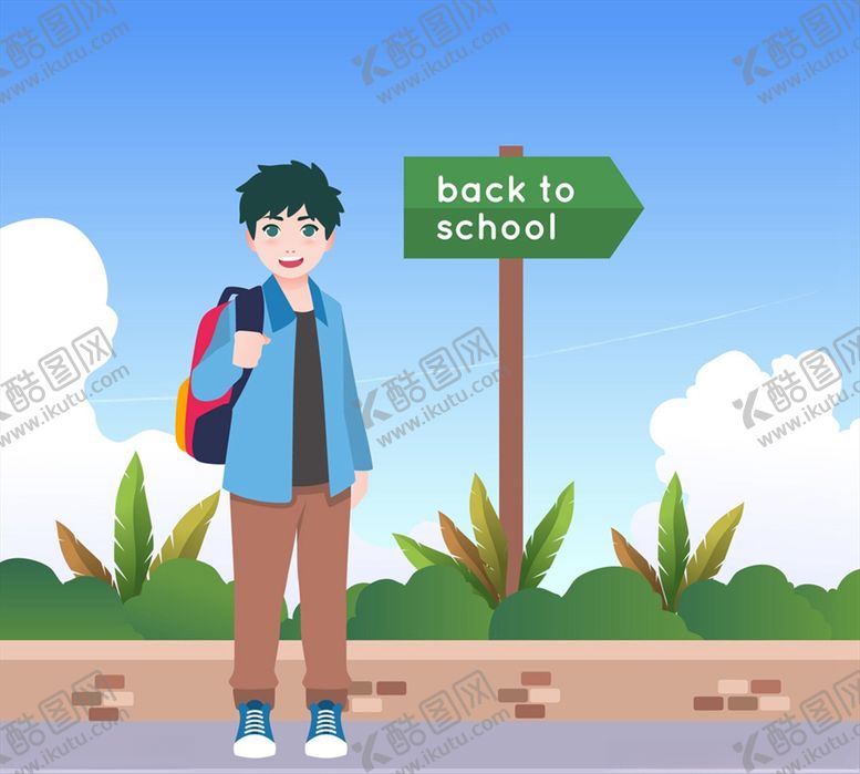 编号：67456004181550046875【酷图网】源文件下载-返校男学生