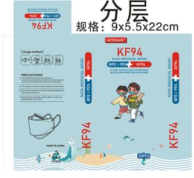 KF94口罩盒设计展开图