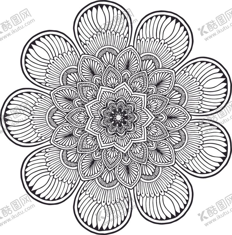 编号：25627310070526182089【酷图网】源文件下载-曼陀罗花纹