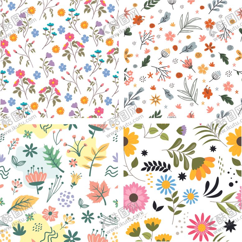 编号：78179011020115287437【酷图网】源文件下载-手绘花卉图案