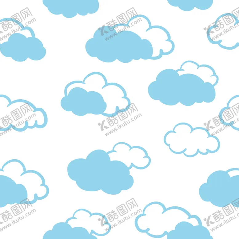 编号：25619409191849374637【酷图网】源文件下载-矢量可爱云朵背景拼接