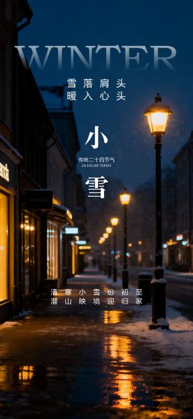 小雪节气海报