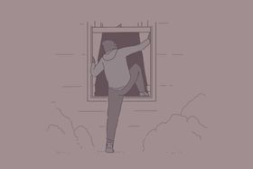 简约人物日常生活插画