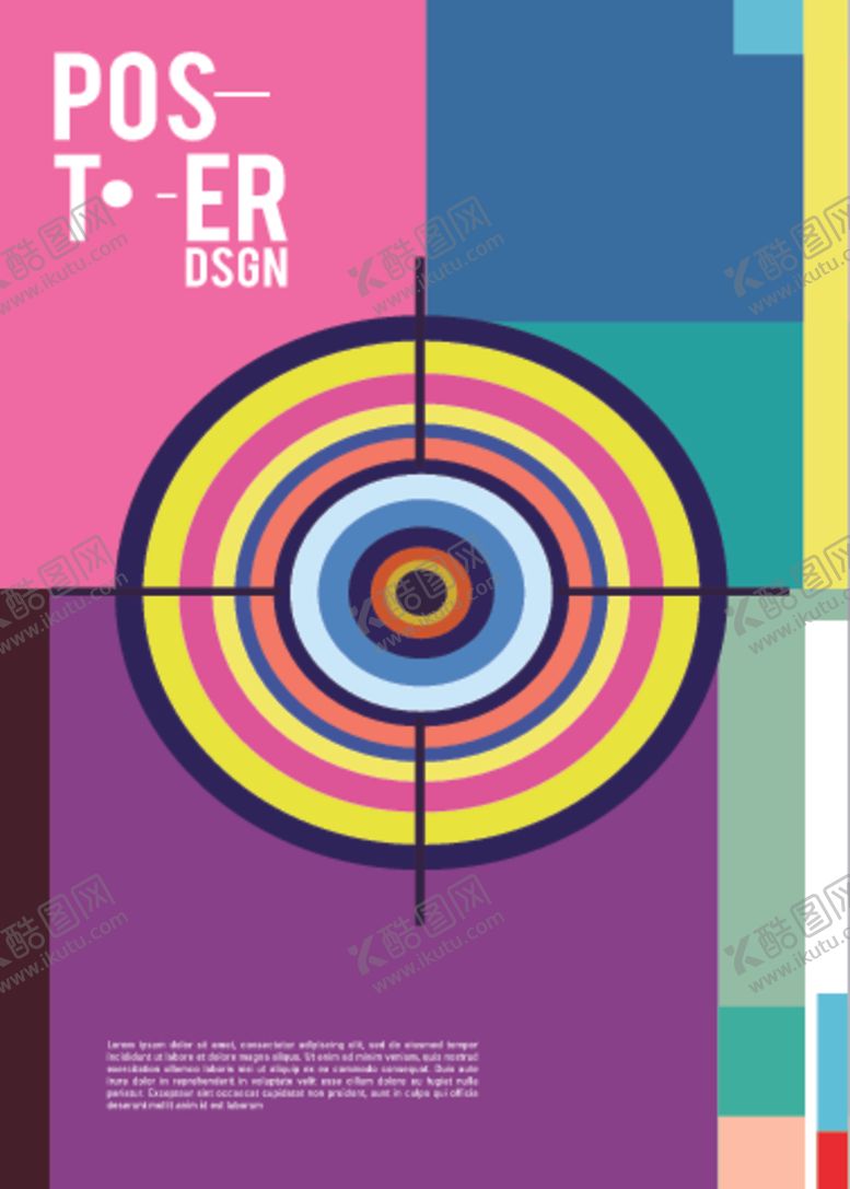 编号：70364609251424534983【酷图网】源文件下载-几何拼接创意海报图案