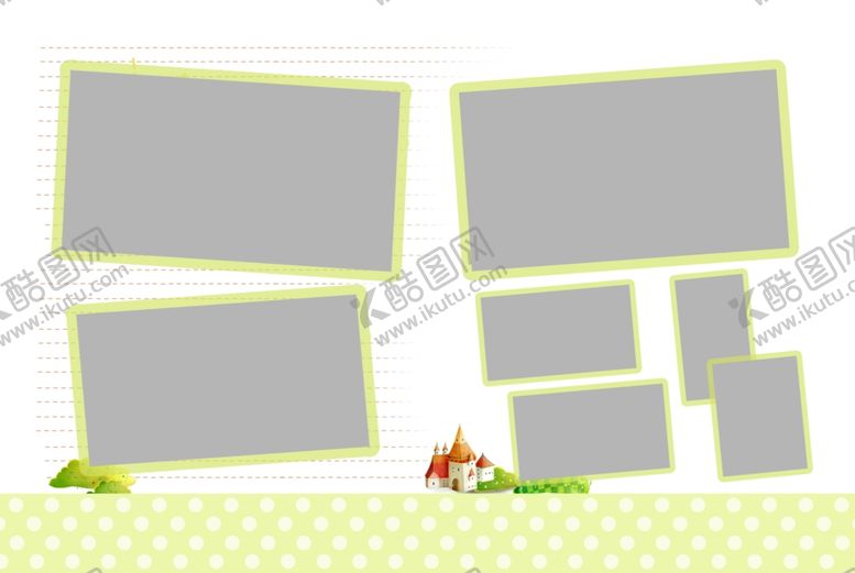 编号：92245209171052576235【酷图网】源文件下载-相册边框设计模板