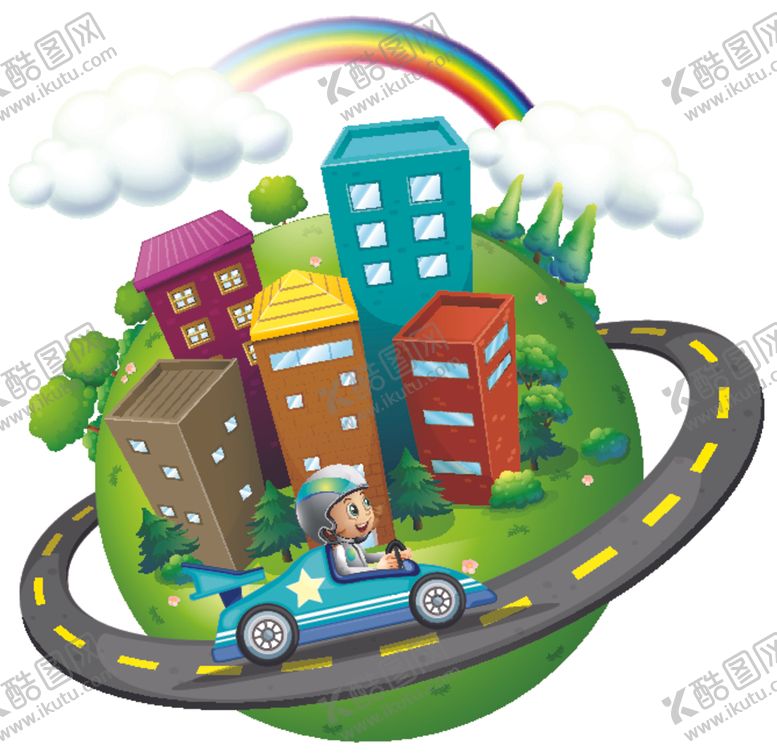 编号：34682409191456029138【酷图网】源文件下载-卡通道路