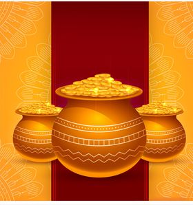 金币堆矢量素材