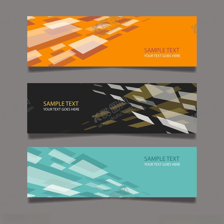编号：63229311020913572789【酷图网】源文件下载-多彩几何风格横幅设计