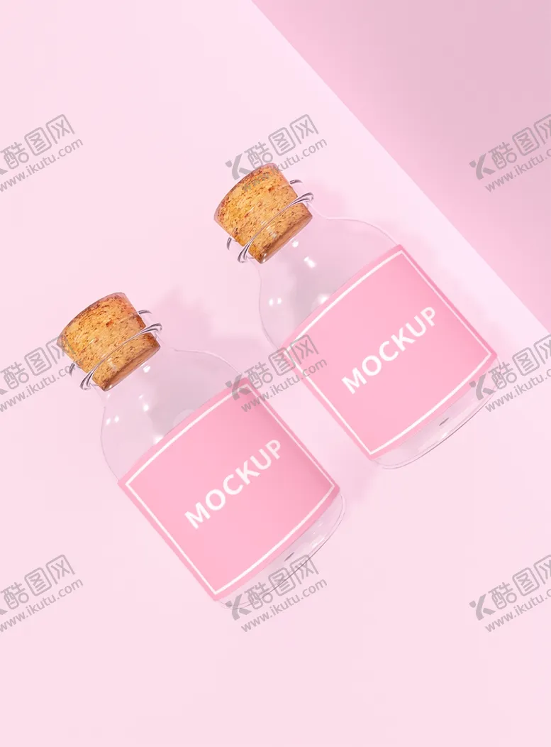 编号：11599209110434212408【酷图网】源文件下载-软木塞玻璃瓶花茶包装样机