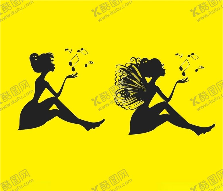 编号：21291509281126514516【酷图网】源文件下载-剪影女孩