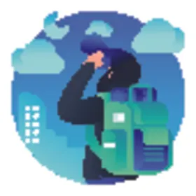 生活人物插图网页扁平化渐变标扁平画卡通