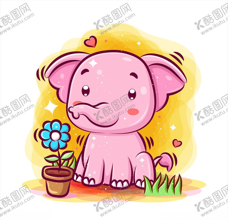 编号：90687209140309167140【酷图网】源文件下载-卡通大象