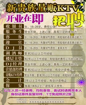 开业招聘