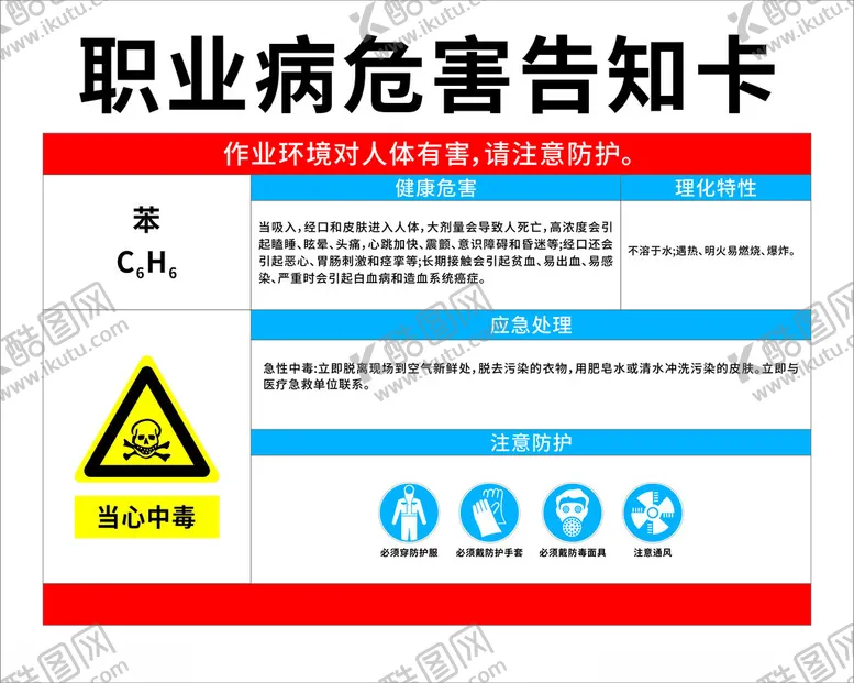 编号：28774101131703101567【酷图网】源文件下载-职业危害告知卡