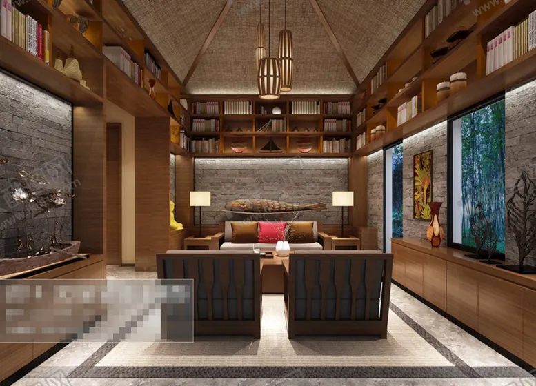 编号：55456209281126595935【酷图网】源文件下载-书房空间