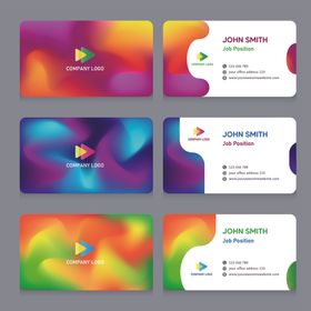 多彩视频主题名片设计