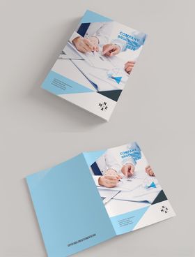 蓝色大气画册封面