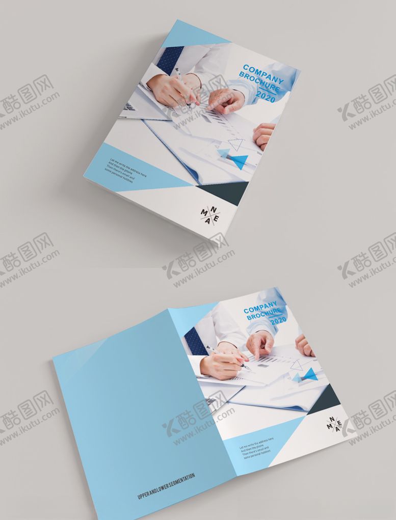 编号：75535110290112003933【酷图网】源文件下载-蓝色大气画册封面