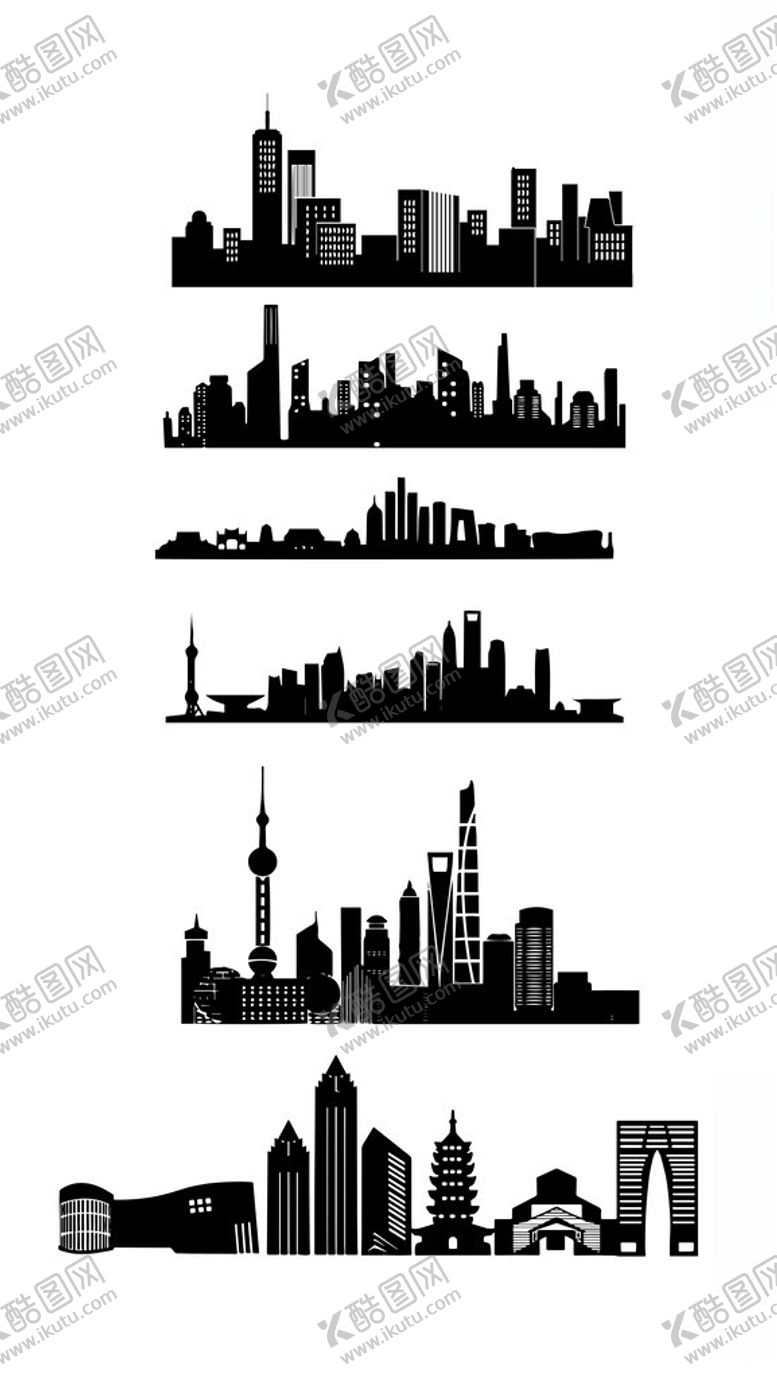 编号：68306602021740534581【酷图网】源文件下载-城市剪影