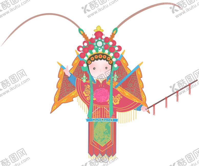 编号：38061312221040003111【酷图网】源文件下载-戏曲人物PNG 戏曲元素 京剧