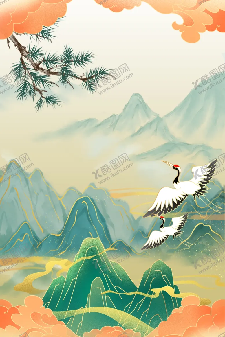 编号：67135701122352013766【酷图网】源文件下载-中式国潮山水