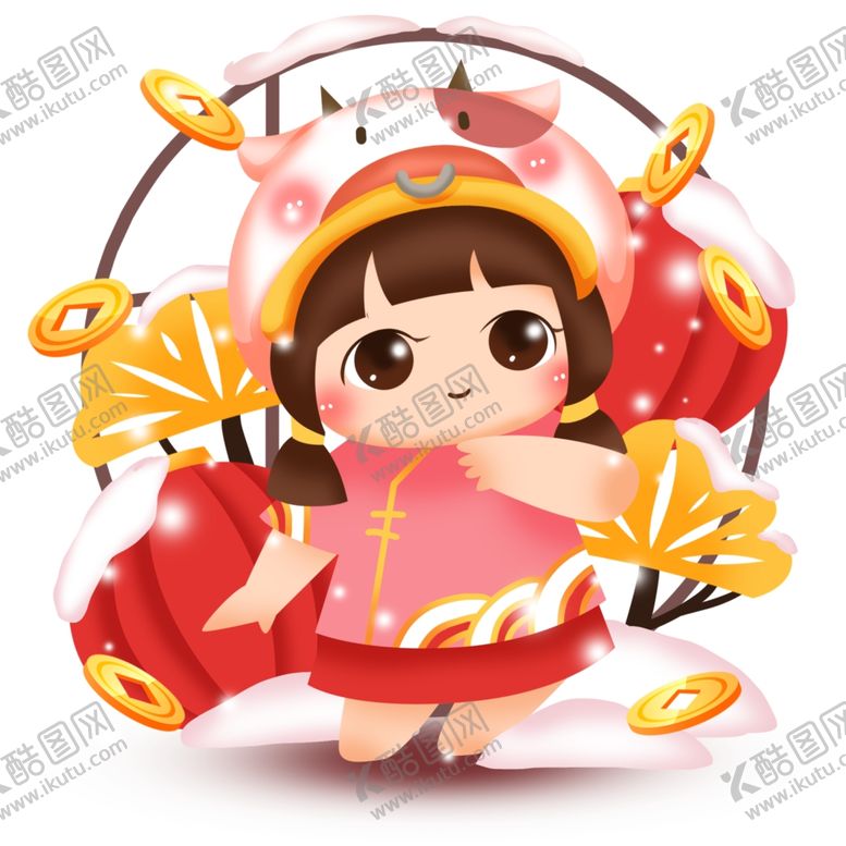 编号：48087907030501003050【酷图网】源文件下载-2021金牛送福牛年