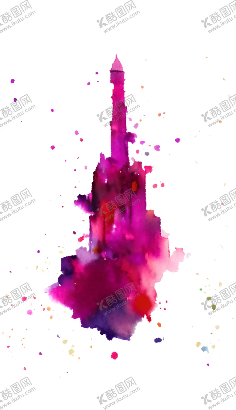 编号：35440002080036516739【酷图网】源文件下载-水彩画紫色颜料染料紫色涂料油漆