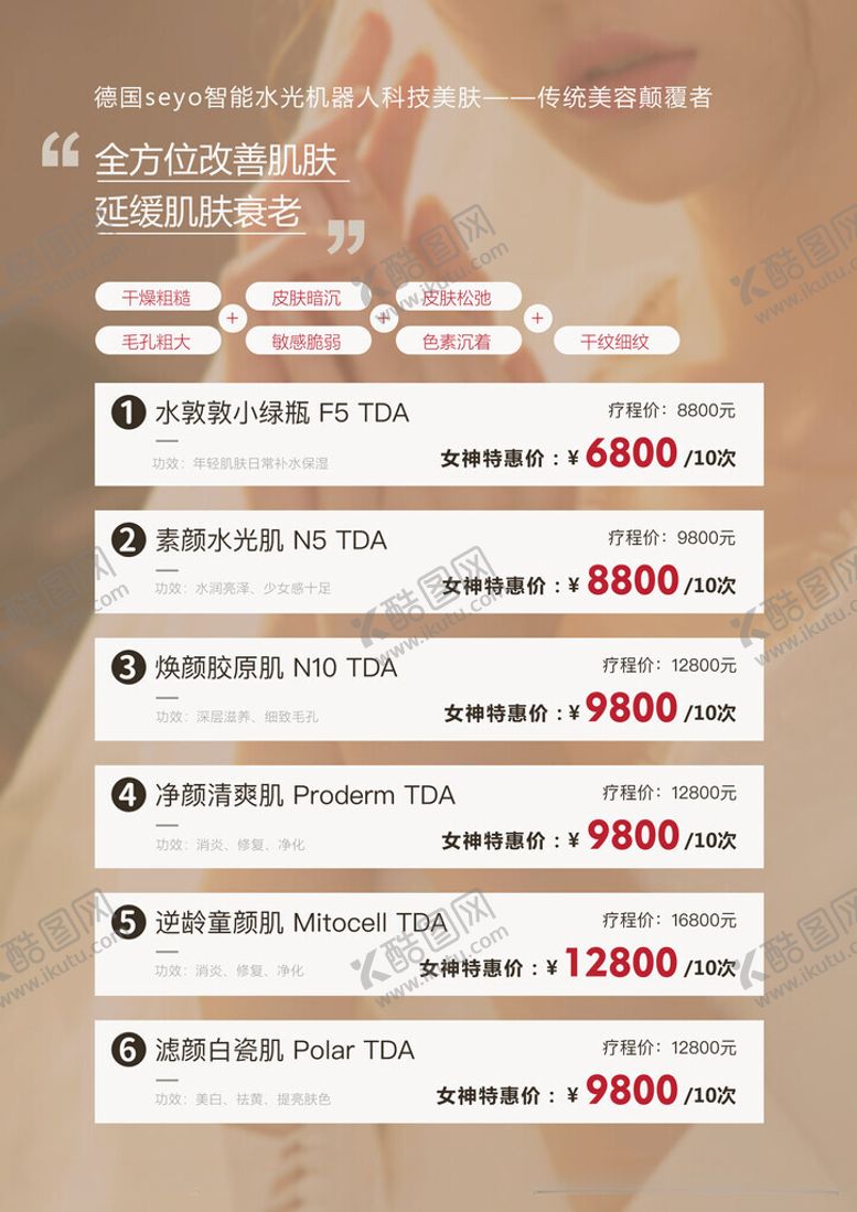 编号：39848012011957041784【酷图网】源文件下载-医美产康价格表