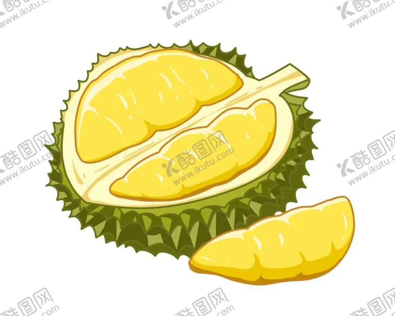 编号：78112402240318192288【酷图网】源文件下载-榴莲插画透明素材