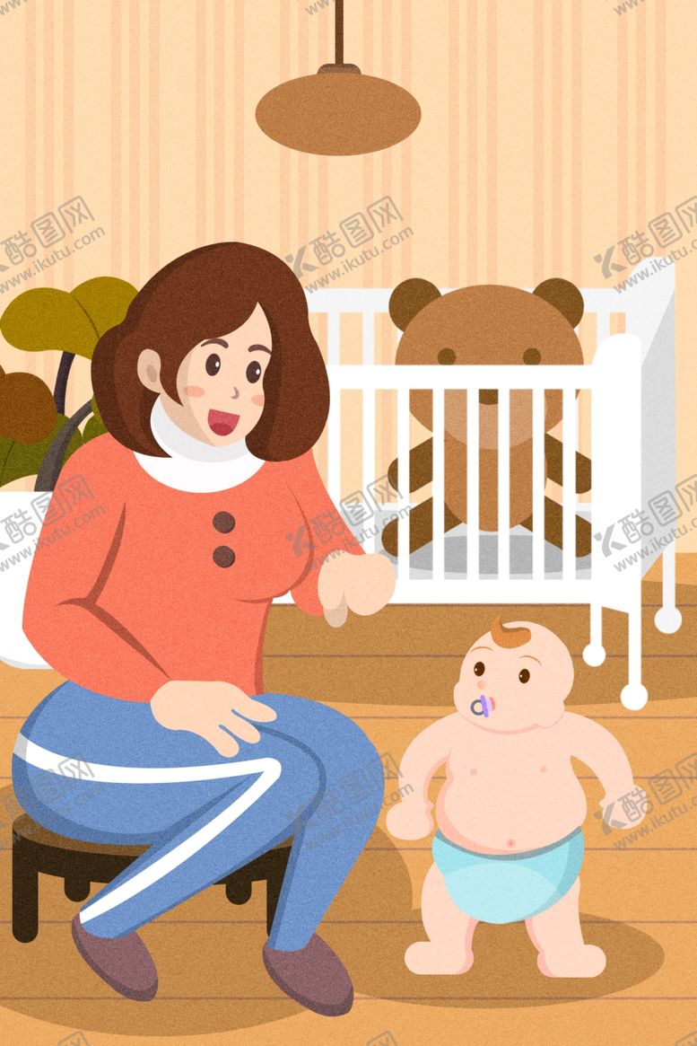 编号：69072009170310235458【酷图网】源文件下载-母子插画