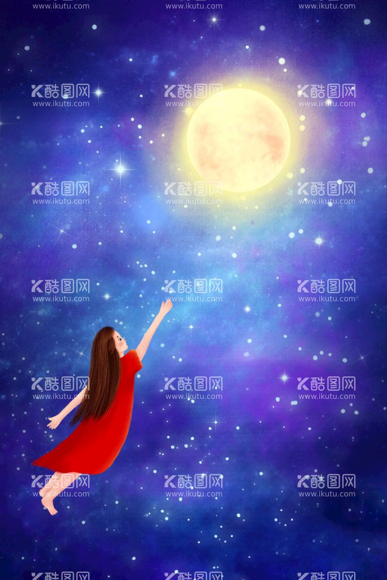 编号：68932611152206319447【酷图网】源文件下载- 星空插画图片