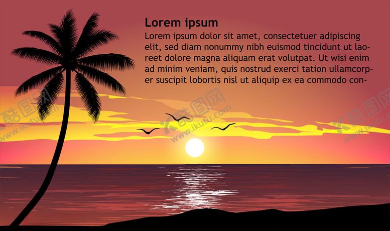 编号：23842206151612262248【酷图网】源文件下载-落日海滩