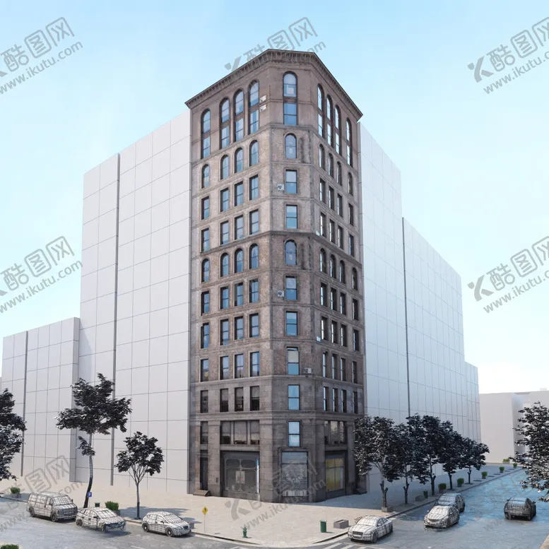 编号：88635202181120498699【酷图网】源文件下载-C4D模型建筑物