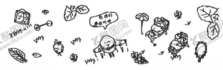 编号：53046110291516463220【酷图网】源文件下载-葡萄包装简笔画