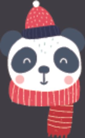 熊猫小兔圣诞小孩小丑雪橇