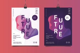 时尚潮流几何抽象创意海报设计