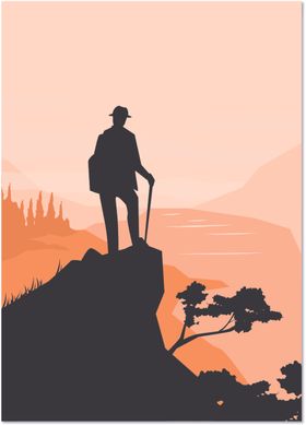 旅行风景矢量插画