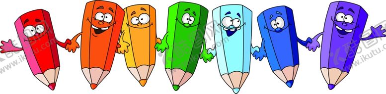 编号：41122609280009239266【酷图网】源文件下载-彩色铅笔卡通图片