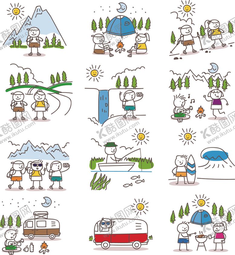 编号：23712409190403381724【酷图网】源文件下载-情侣旅行装饰图案