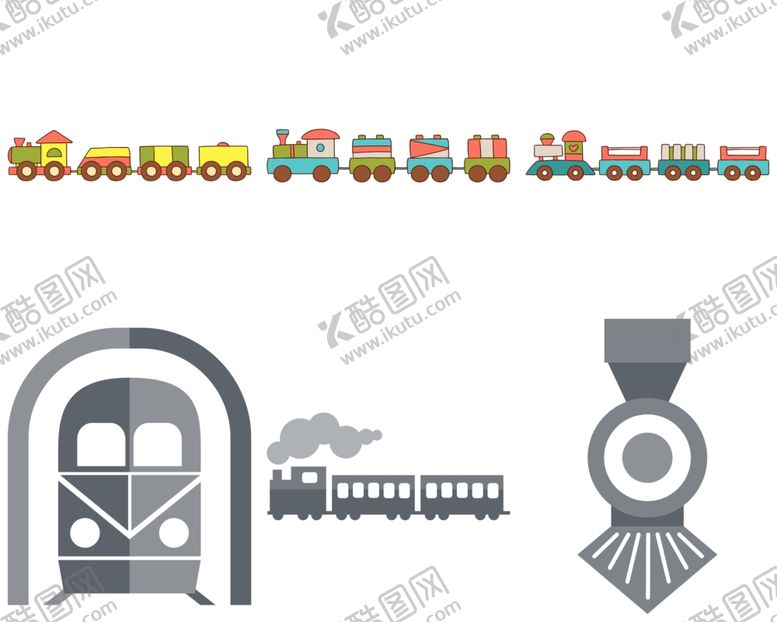 编号：14300904290357112459【酷图网】源文件下载-卡通火车