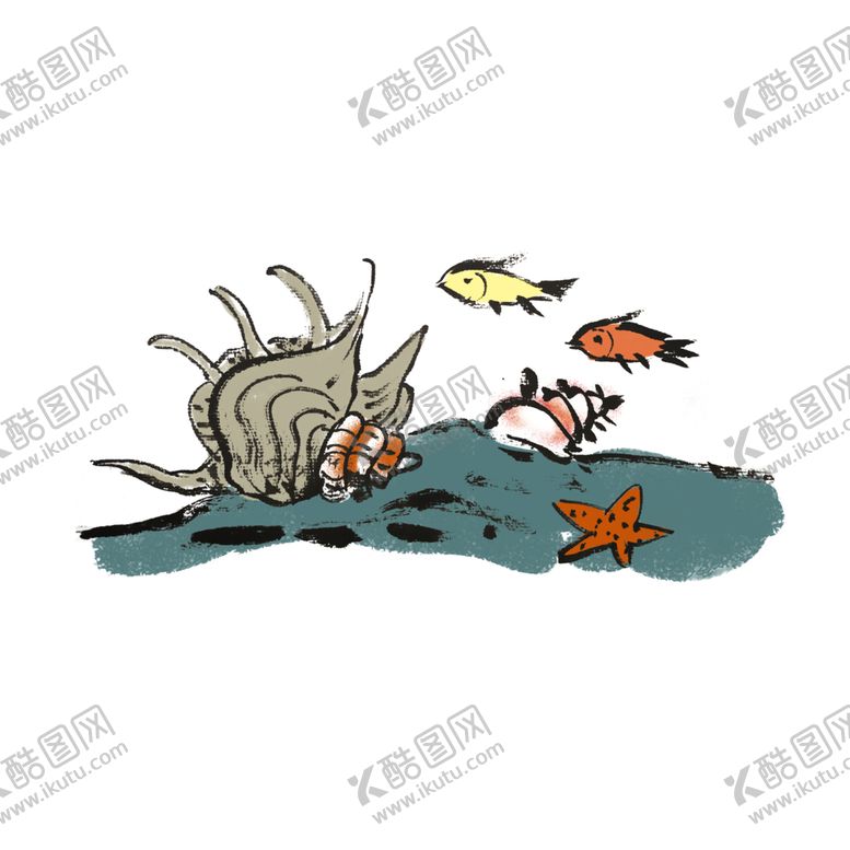 编号：91119106250325594050【酷图网】源文件下载-水墨插画素材