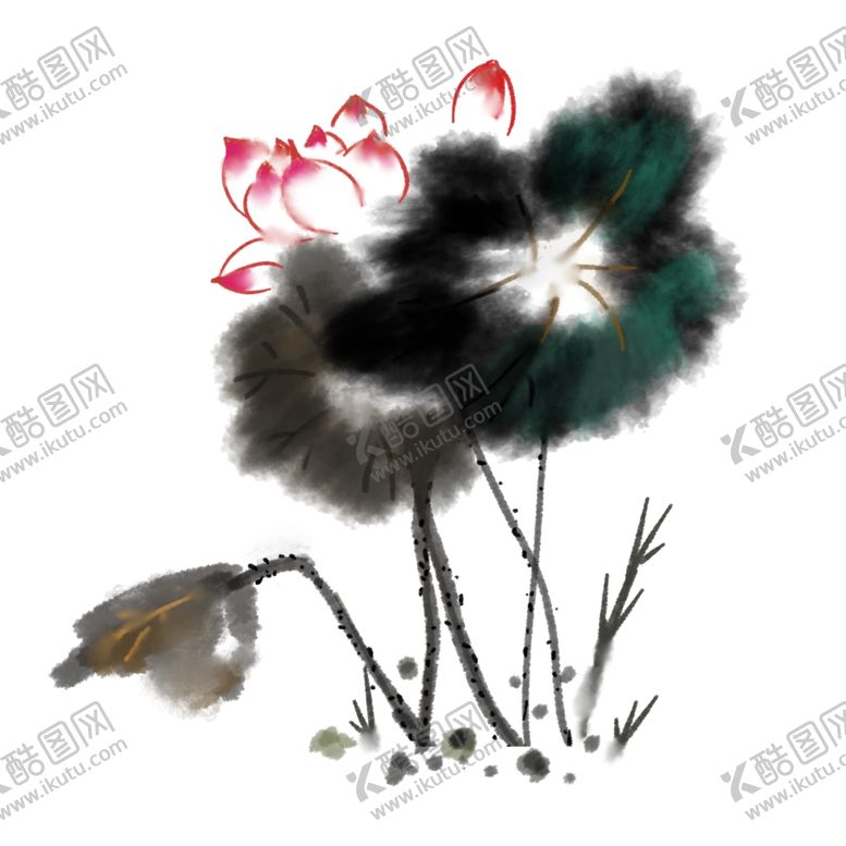 编号：53069210180034068835【酷图网】源文件下载-水墨素材毛笔画素材墨迹素材