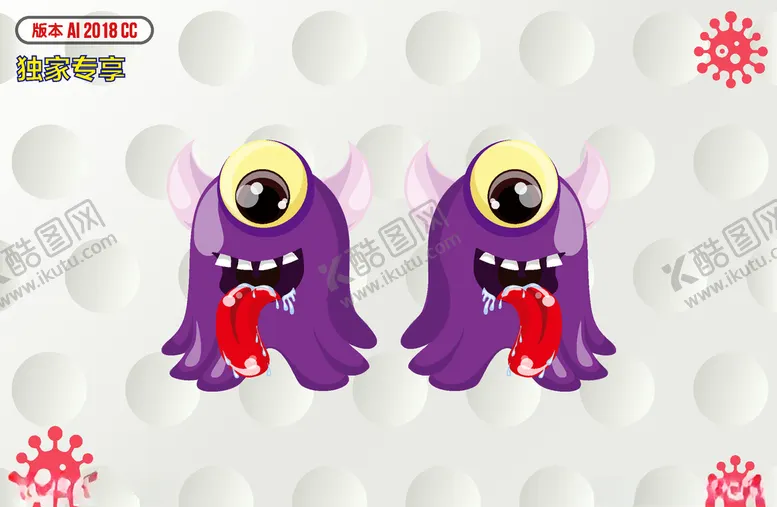 编号：39761710292159082366【酷图网】源文件下载-卡通细菌